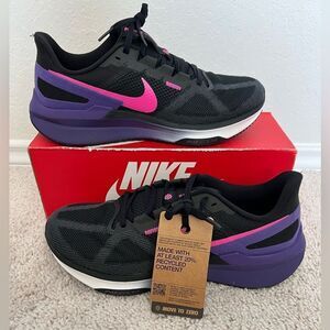 Nike Structure 25 Black Anthracite Field Purple Laser Fuchsia